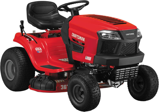 Craftsman 36" Gas Riding Lawn Mower β 11.5 HP Briggs & Stratton Engine, 7-Speed, Red/Black