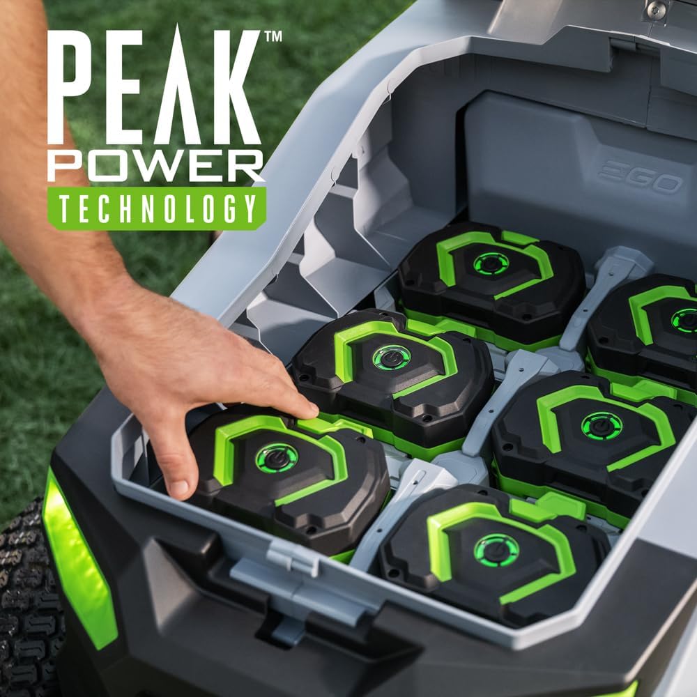 EGO POWER+ 42" Electric Riding Lawn Mower – Cordless Tractor with 6×56V Batteries & Charger