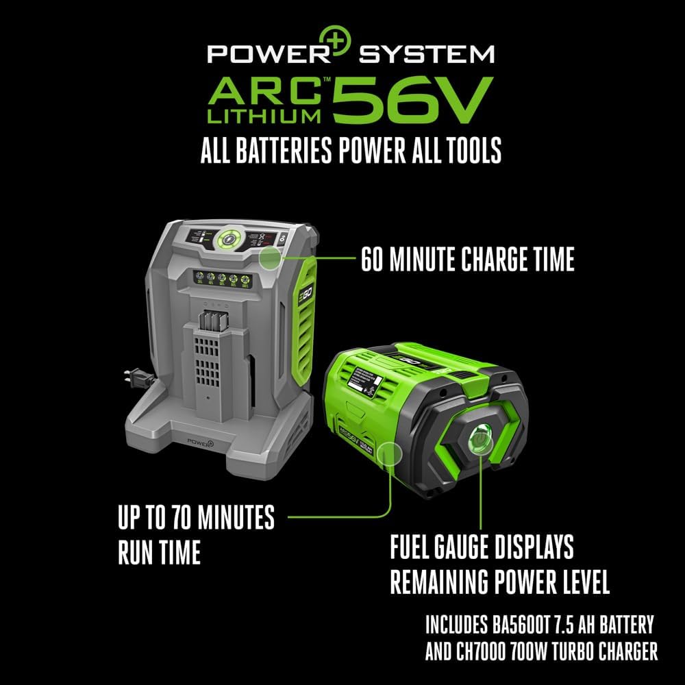 EGO POWER+ 22" Electric Lawn Mower – Self-Propelled, Cordless, 56V Battery & Charger