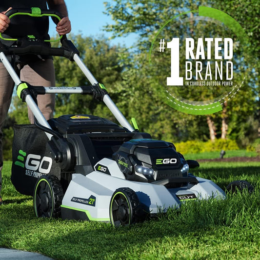 EGO POWER+ Electric Lawn Mower – Self-Propelled, Cordless, Dual 56V Batteries & Rapid Charger